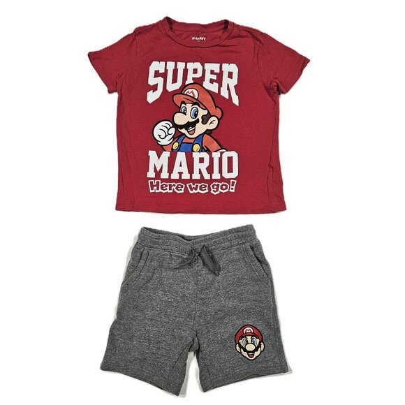 Super Mario Outfit Set XS (5) Tee & Shorts - Old Navy - Picture 1 of 8